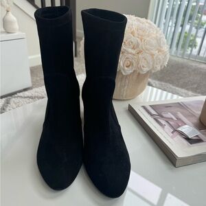 Stuart Weitzman Yuliana 60 Black Suede Boots - Size 11 - Never Worn